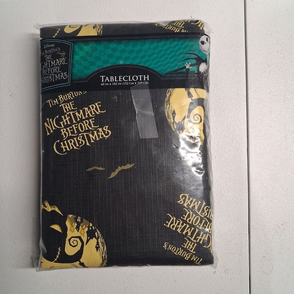 Nightmare Before Christmas Tablecloth Jack Moon 60"x102” NEW IN PACKAGE